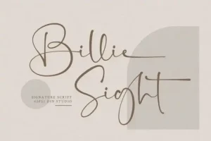 Billie Sight Calligraphy Font