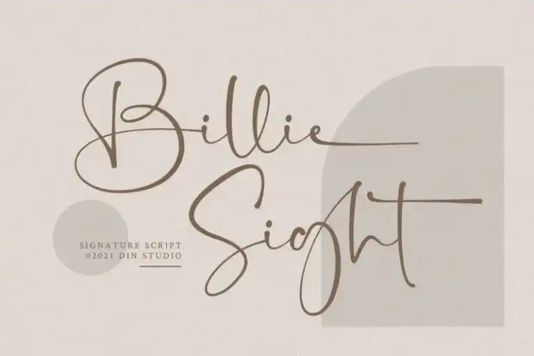 Billie Sight Calligraphy Font
