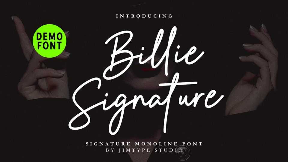 Billie Signature Font › Fontesk