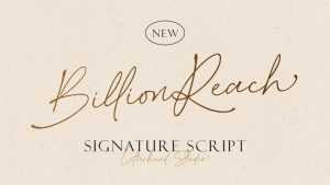 Billion Reach Script Font › Fontesk