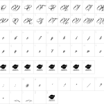 Mapa de caracteres da fonte Billion Stars Font