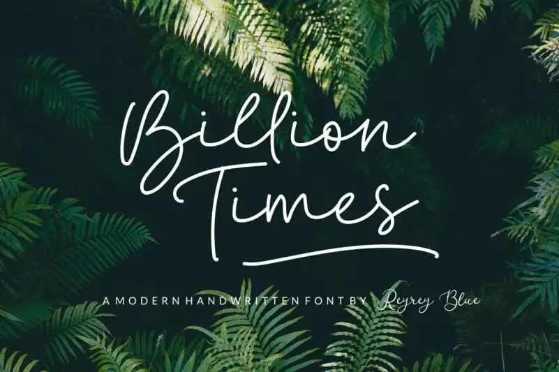 Billion Times Handwritten Font