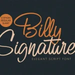 Billy Script Font - Fonte Grátis Billy Script Font