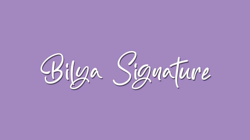 Bilya Signature Font › Fontesk