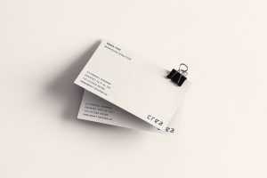 Binder Clips Business Card Mockup
