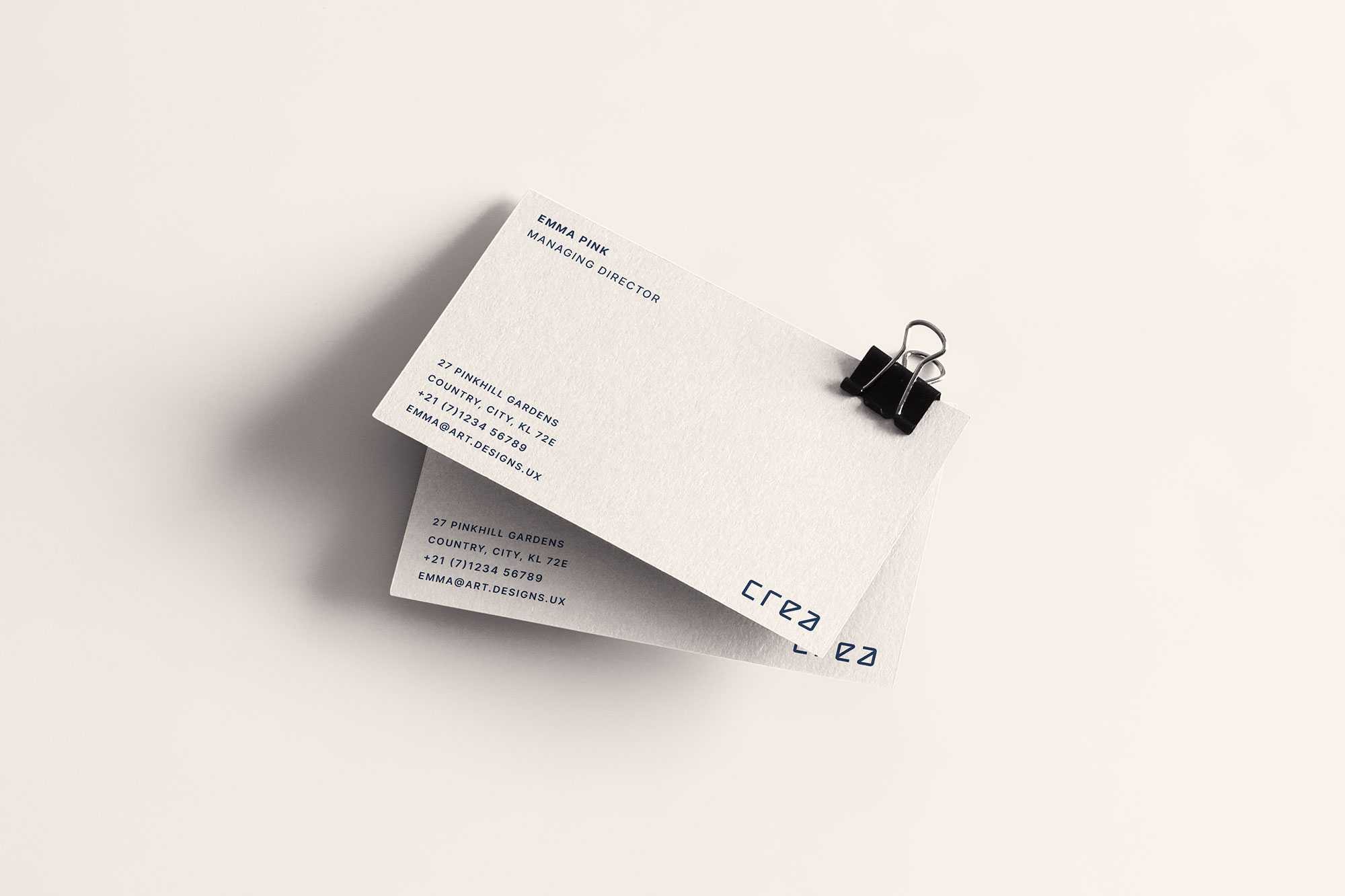 Binder Clips Business Card Mockup