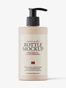 Bio degradable pump bottle mockup