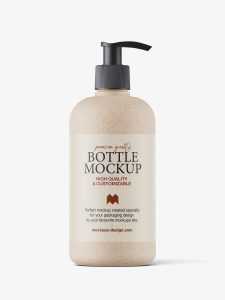 Bio degradable pump bottle mockup