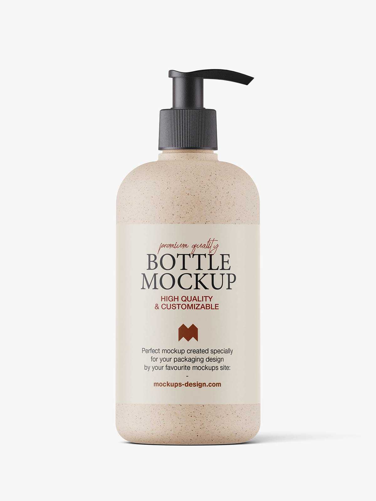 Bio degradable pump bottle mockup
