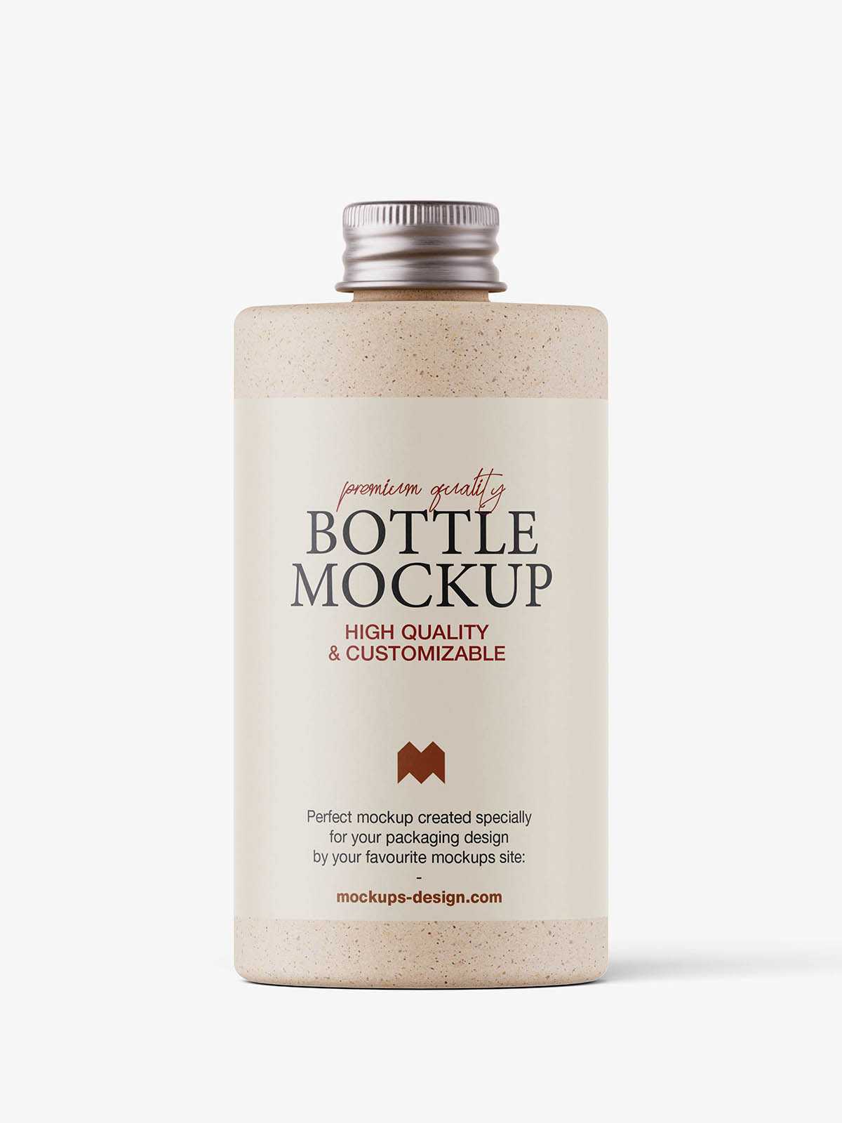 Bio degradable screwcap bottle mockup