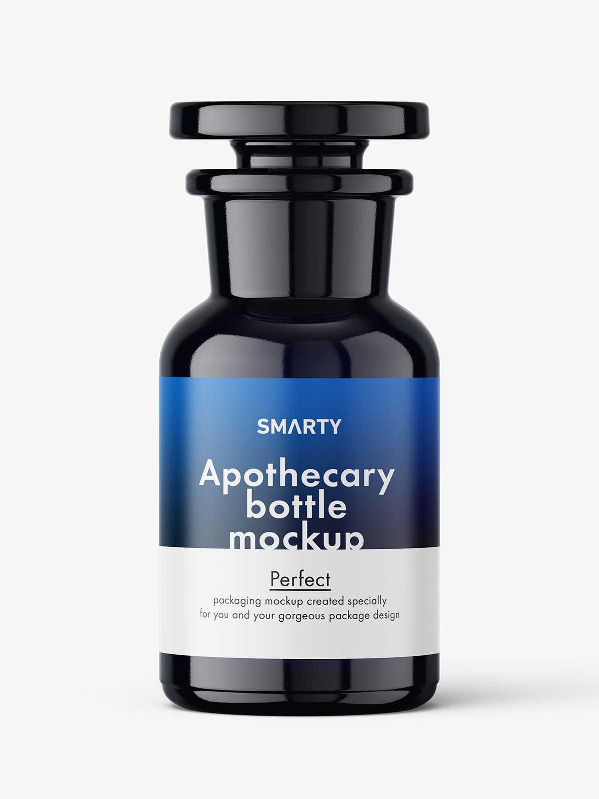 Bio photonic apothecary bottle mockup / 100 ml