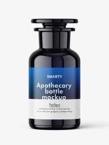 Bio photonic apothecary bottle mockup / 250 ml