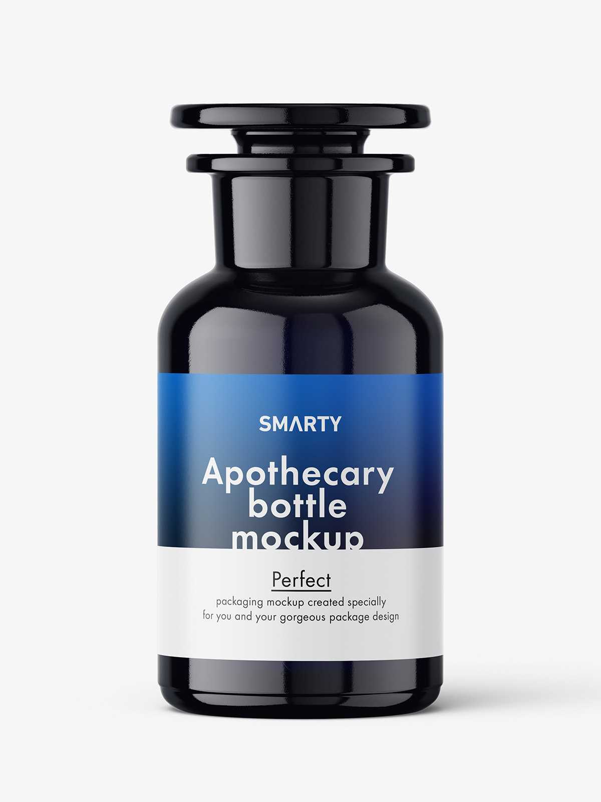 Bio photonic apothecary bottle mockup / 250 ml
