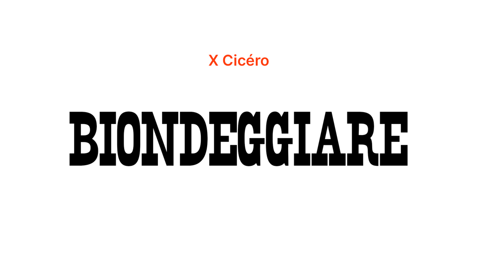 Biondeggiare Font › Fontesk
