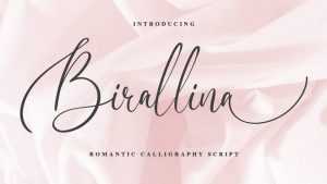 Birallina Script Font › Fontesk