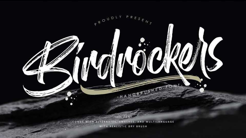 Birdrockers Brush Font › Fontesk