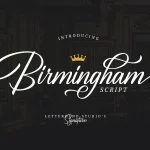 Birmingham Script Font - Fonte Grátis Birmingham Script Font
