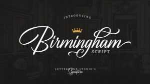 Birmingham Script Font › Fontesk
