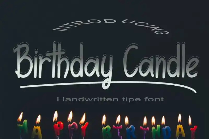 Birthday Candle Display Font