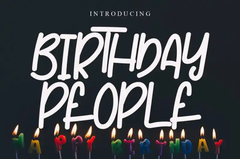 Birthday People Display Font