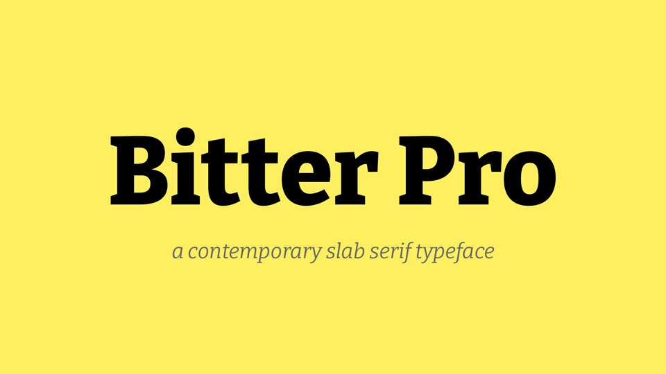 Bitter Pro Font Family › Fontesk