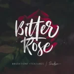 Bitter Rose Brush Font