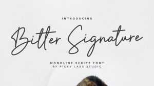 Bitter Signature Font › Fontesk