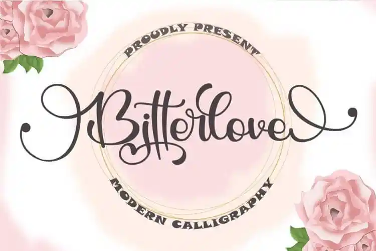 Bitterlove Calligraphy Font