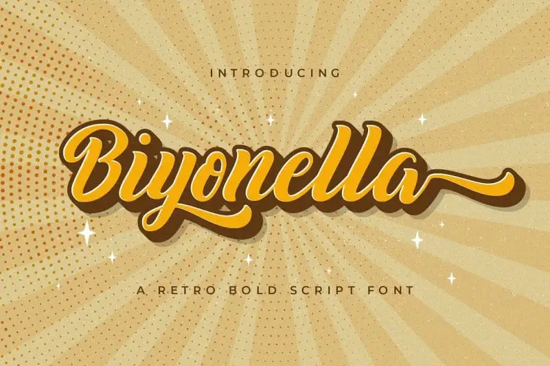 Biyonella Bold Script Font