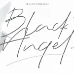 Black Angel - Signature Font - Fonte Grátis Black Angel - Signature Font