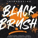 Black Brush Script Font