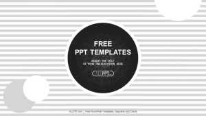 Black circles on a background with stripes PowerPoint Templates