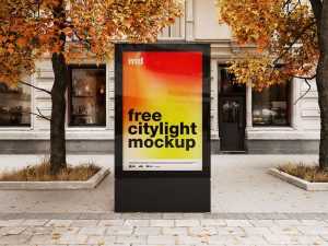 Black citylight mockup - Instant Download