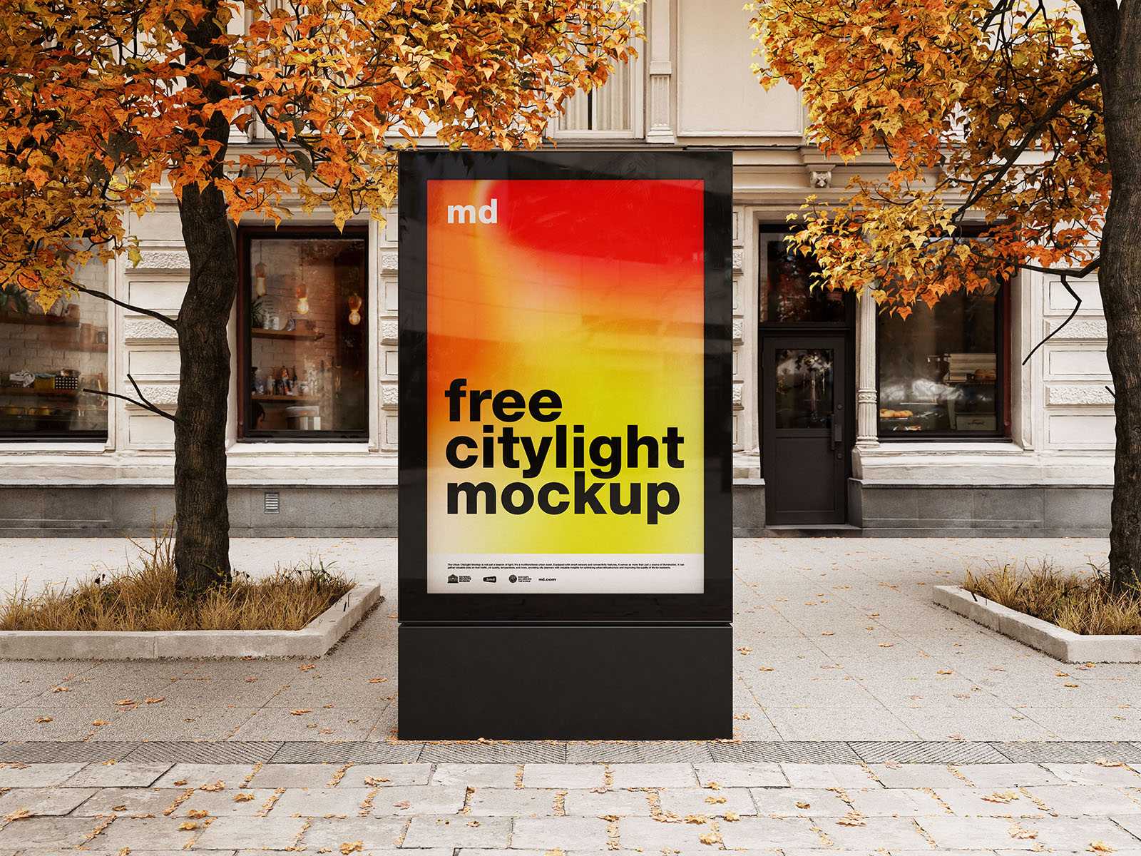 Black citylight mockup - Instant Download