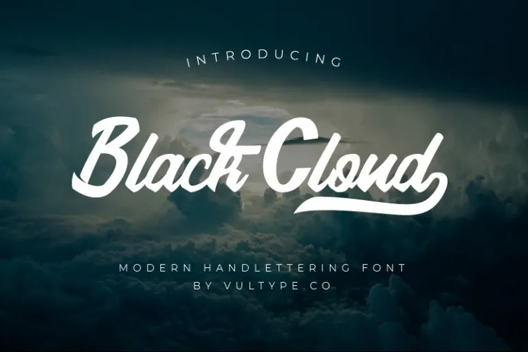 Black Cloud Script Font