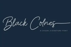 Black Colnes Handwritten Font