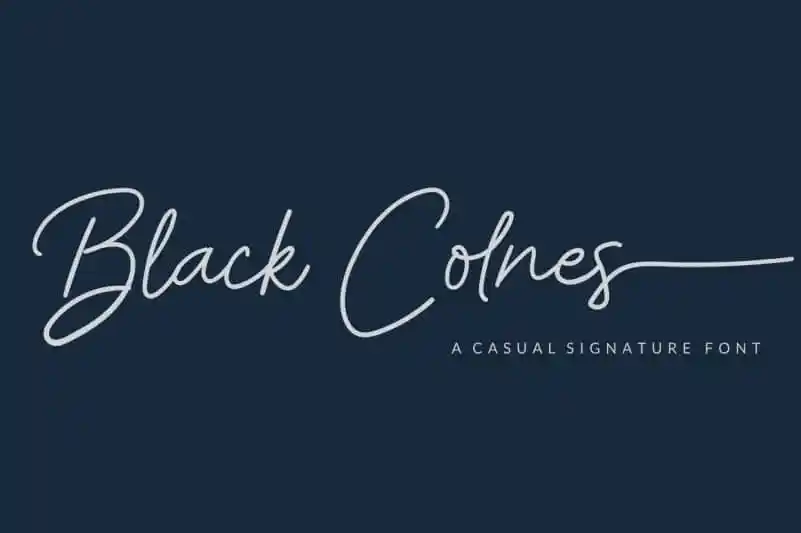 Black Colnes Handwritten Font