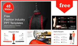 Black dummy measuring tape PowerPoint Templates