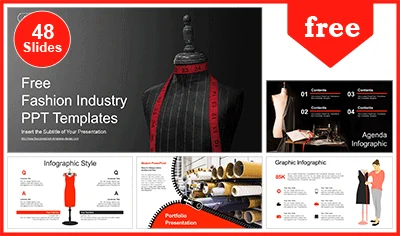 Black dummy measuring tape PowerPoint Templates