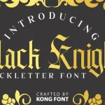 Black Knight Blackletter Font