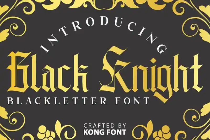 Black Knight Blackletter Font