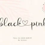 Black Love Pink Calligraphy Font