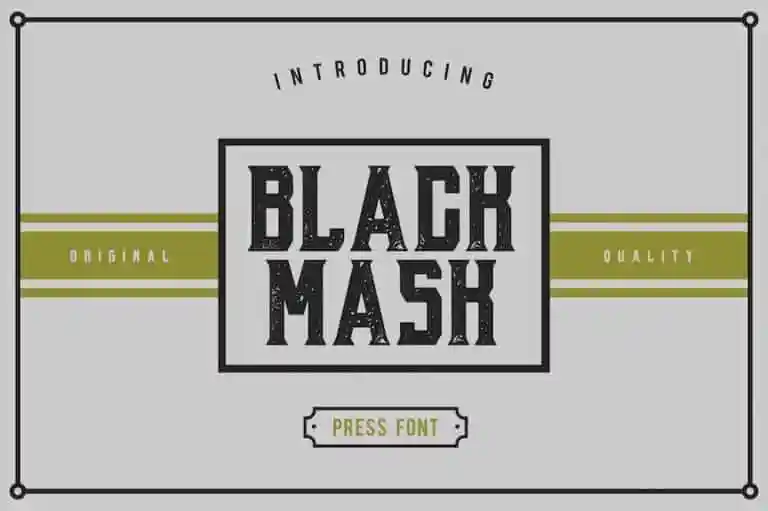 Black Mask Typeface