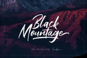 Black Mountage Brush Font