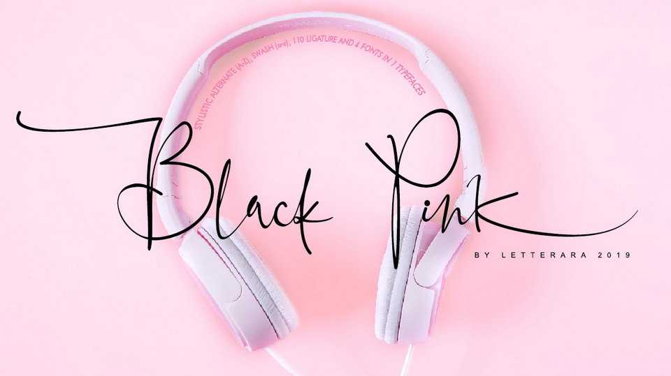 Black Pink Script Font › Fontesk
