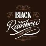 Black Rainbow Display Font