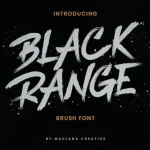 Black Range Brush Font