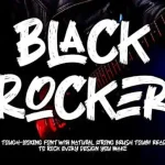 Black Rocker Brush Font