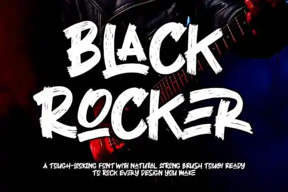 Black Rocker Brush Font