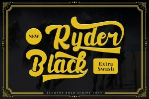 Black Ryder - Bold Script Font
